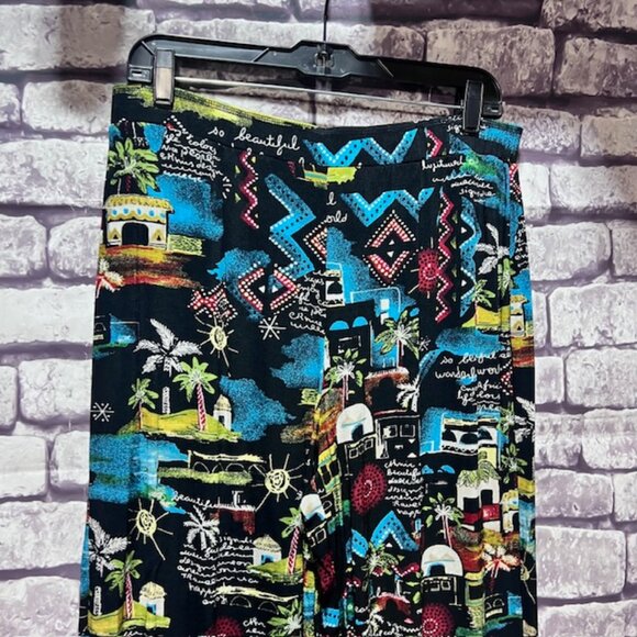 Chico's Travelers Multicolored Crop Pants Size XL - Picture 2 of 8